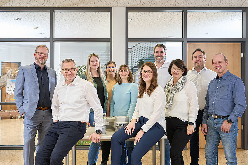 Teamfoto Vertrieb- und Arbeitsvorbereitung heinrichs drehteile